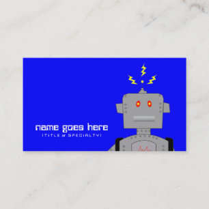 blue robot business card