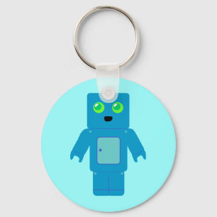 Blue Robot Key Ring
