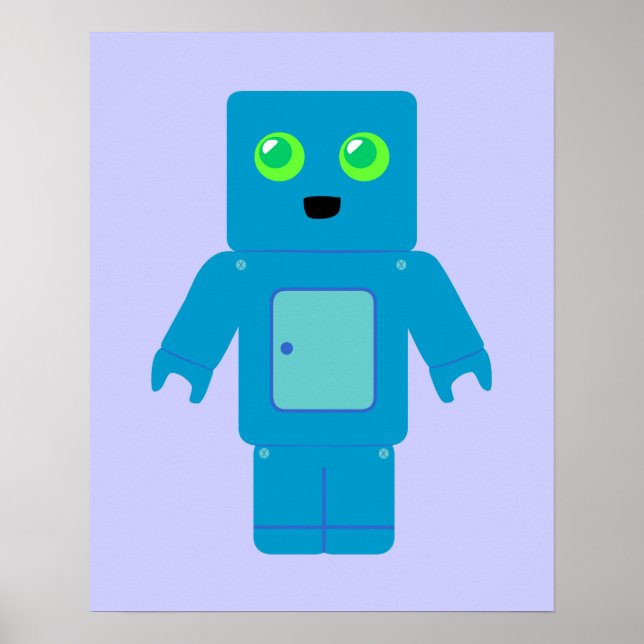 Blue Robot Poster (Front)
