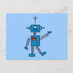 Blue Robot Tshirts and Gifts Postcard