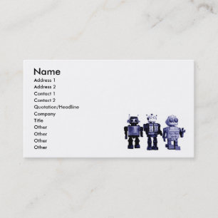 blue robots business card