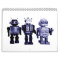 blue robots calendar