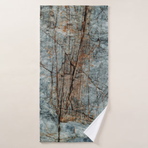 Blue rock bath towel