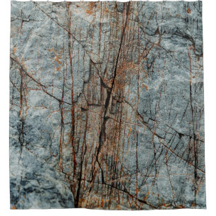 Blue rock shower curtain