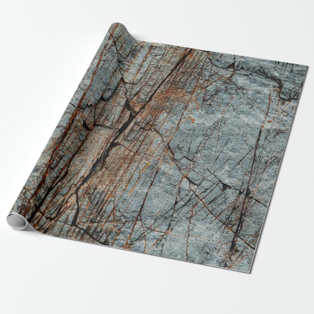 Blue rock wrapping paper (Unrolled)