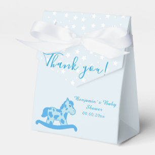 Blue Rocking Horse Baby shower Party favour box