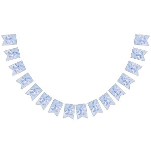 Blue Rocking Horse Bunting Flag