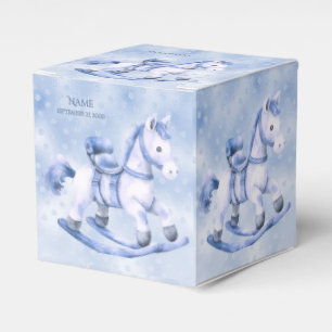 Blue Rocking Horse Favour Box