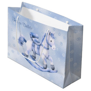 Blue Rocking Horse Gift Bag