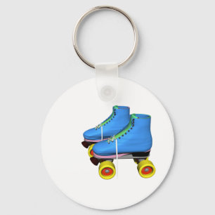 Blue Roller Skates Key Ring