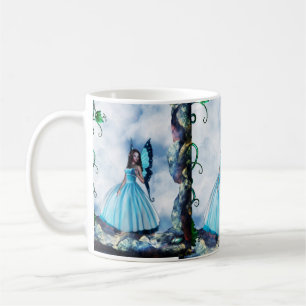 Blue Romantic Butterfly Fairy Coffee Mug