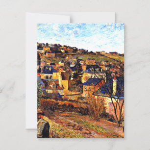 Blue Roofs of Rouen, Paul Gauguin painting Postcard