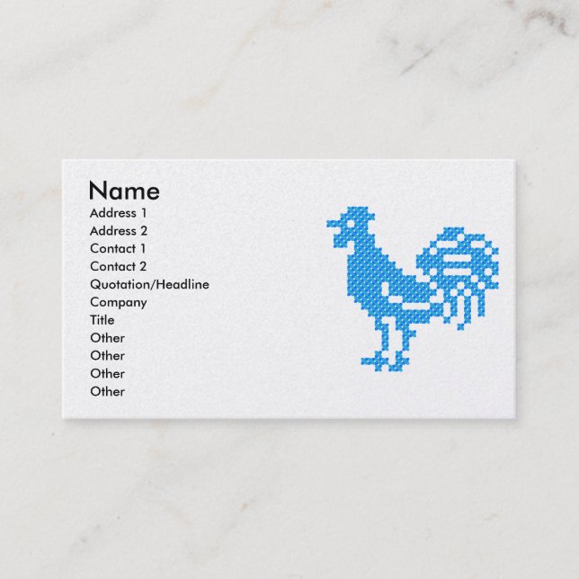 Blue Rooster Business Card (Front)