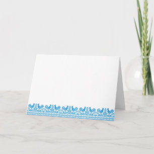 Blue Rooster cross-stitch Holiday Card