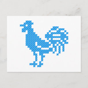 Blue Rooster Postcard