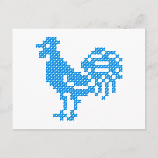 Blue Rooster Postcard (Front)