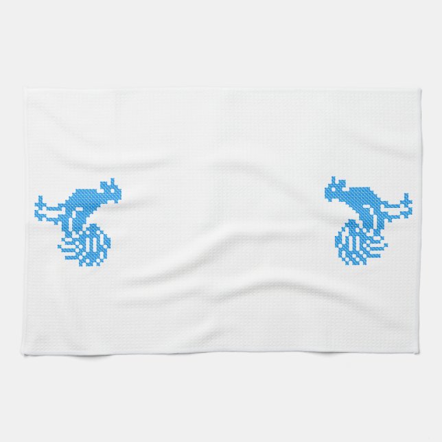 Blue Rooster Tea Towel (Horizontal)
