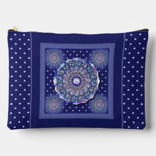Blue Rosace Accessory Pouch