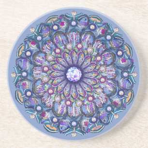 Blue Rosace Coaster
