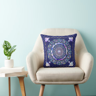 Blue Rosace  Cushion