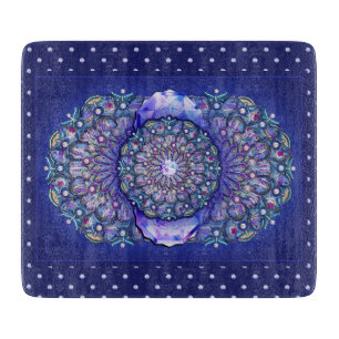 Blue Rosace Cutting Board