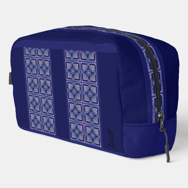 Blue Rosace Dopp Kit (Right Corner)