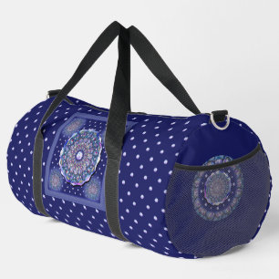 Blue Rosace Duffle Bag