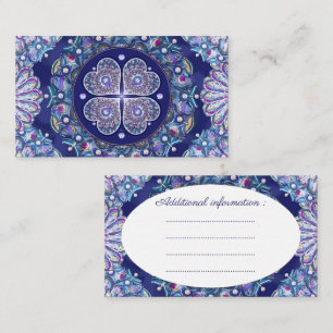 Blue Rosace Enclosure Card