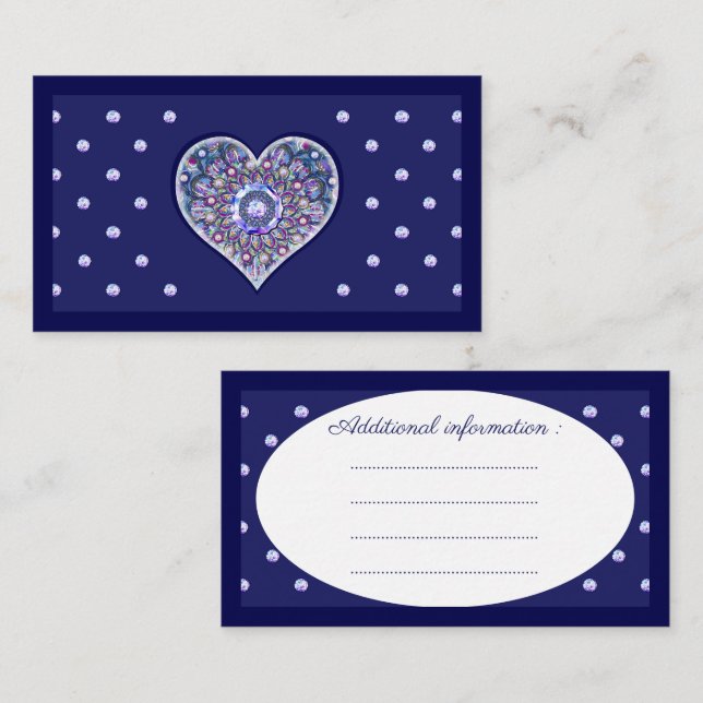 Blue Rosace Enclosure Card (Front/Back)