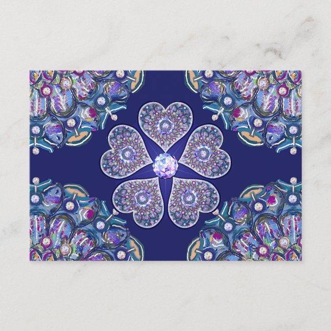 Blue Rosace Enclosure Card (Front)