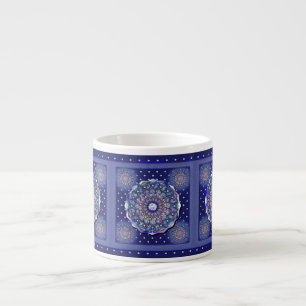 Blue Rosace Espresso Cup