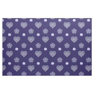 Blue rosace fabric