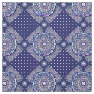 blue rosace fabric