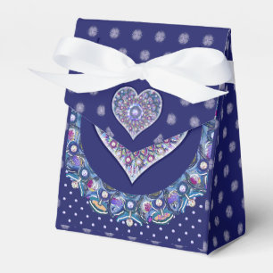 Blue Rosace Favour Box