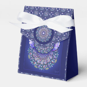 Blue Rosace Favour Box