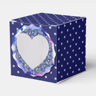 Blue Rosace Favour Box