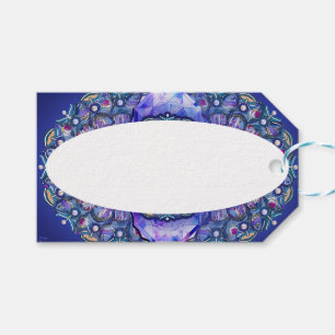 Blue Rosace Gift Tags