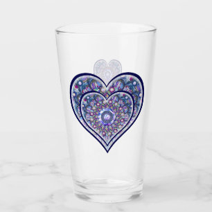 Blue Rosace Glass