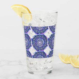 Blue Rosace Glass