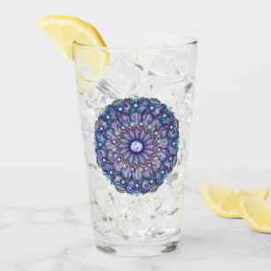 Blue Rosace Glass