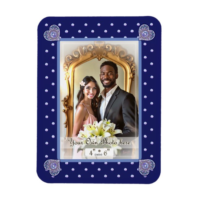 Blue Rosace Magnet (Vertical)