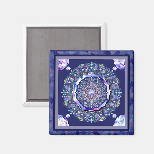 Blue Rosace  Magnet (Front/Back)