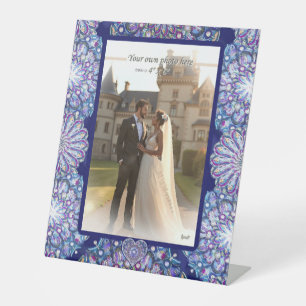 Blue Rosace Pedestal Sign