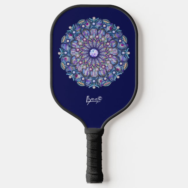 Blue Rosace  Pickleball Paddle (Front)