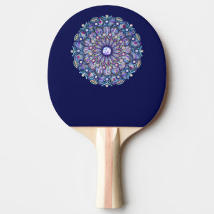 Blue Rosace Ping Pong Paddle