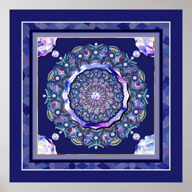 Blue Rosace  Poster (Front)