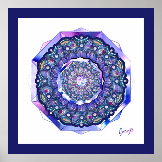 Blue Rosace Poster (Front)