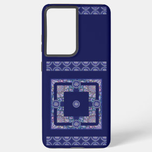 Blue Rosace Samsung Galaxy Case