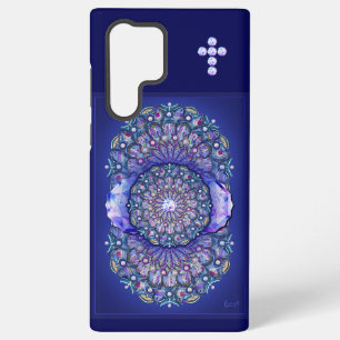 Blue rosace samsung galaxy case