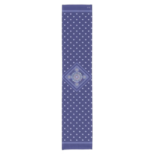 Blue Rosace Short Table Runner